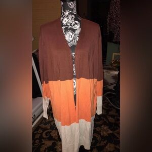 No Label Size XXXXL 4x Women’s Long Shrug Viscose/Nylon Open Front